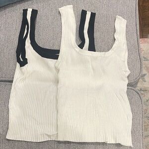 Ribbed Square Neck Tanks